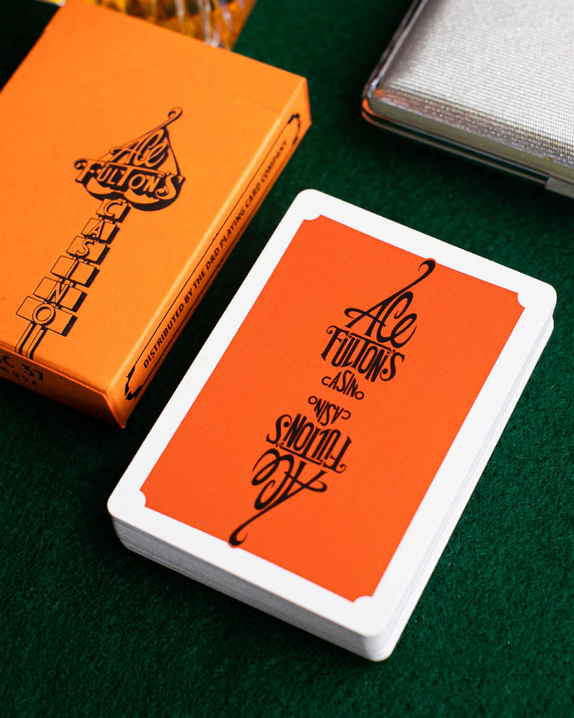 Ace Fultons Playing Cards 7個 ACE FULTON'S 10 YEAR ANNIVERSARY SUNSET ORANGE PLAYING CARDS