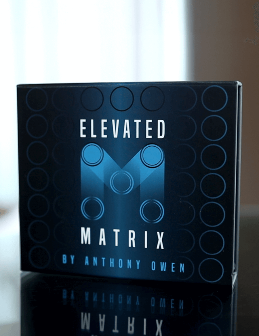 Box of Elevated Matrix by Anthony Owen on a reflective surface with a blurred background