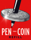 Pen Through Coin Refill