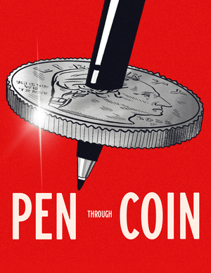 Pen Through Coin by Michael Ammar
