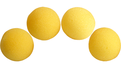 2 inch Regular Sponge Ball (Yellow) Pack of 4 from Magic by Gosh