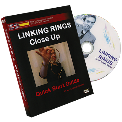 Close Up Linking Rings SILVER(BLACK BAG) (Gimmicks & DVD, SPANISH and English) by Matthew Garrett - Trick