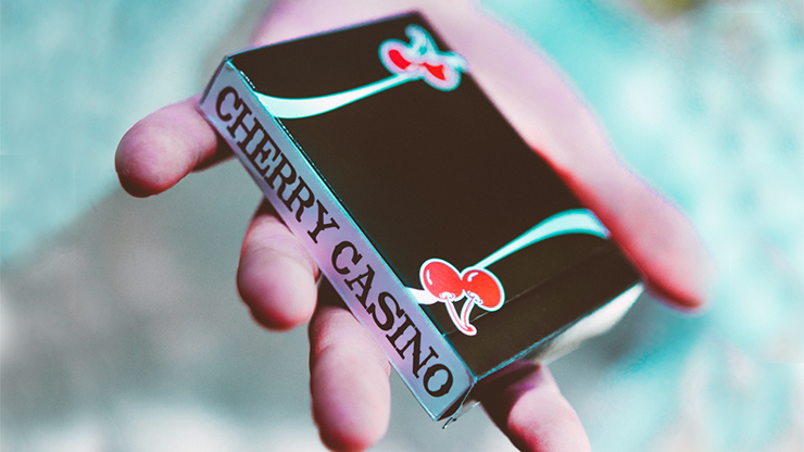 Cherry Casino Playing Cards Black 1ダース Cherry Casino Black Hawk Playing Cards - Butterfly Magic Store
