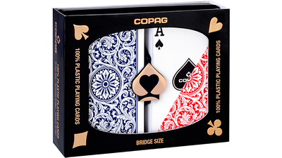 Copag 1546 Plastic Playing Cards Bridge Size Regular Index Red/Blue Double-Deck Set