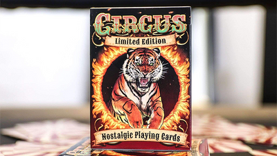 Limited Edition Circus Nostalgic Red Gilded Playing Cards