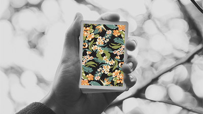 Limited Edition Black Flora Playing Cards by Paul Robaia