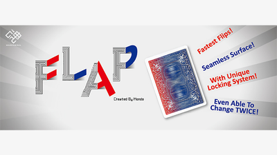 Modern Flap Card (Blue Box Face to Blue Back Card w/ Court Card) by Hondo