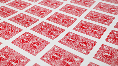 Bicycle Poker Cards Uncut Sheets (Red)