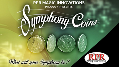 Symphony Coins (US Eisenhower) Gimmicks and Online Instructions by RPR Magic Innovations - Trick