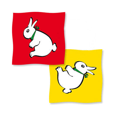 Rabbit-Duck Silk 36 inch (2 Silk Set) by Vincenzo Di Fatta - Tricks